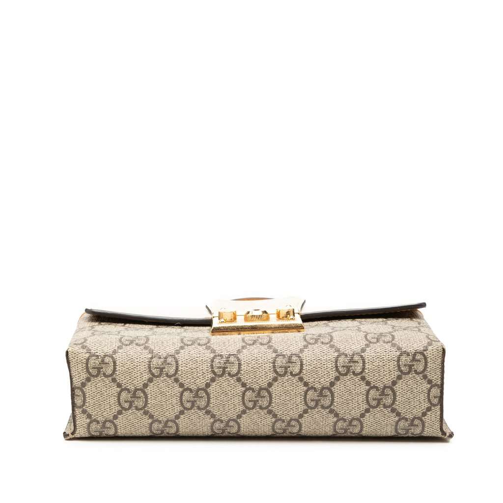 Gucci Mini GG Supreme Padlock Satchel Beige Very good - Inside View