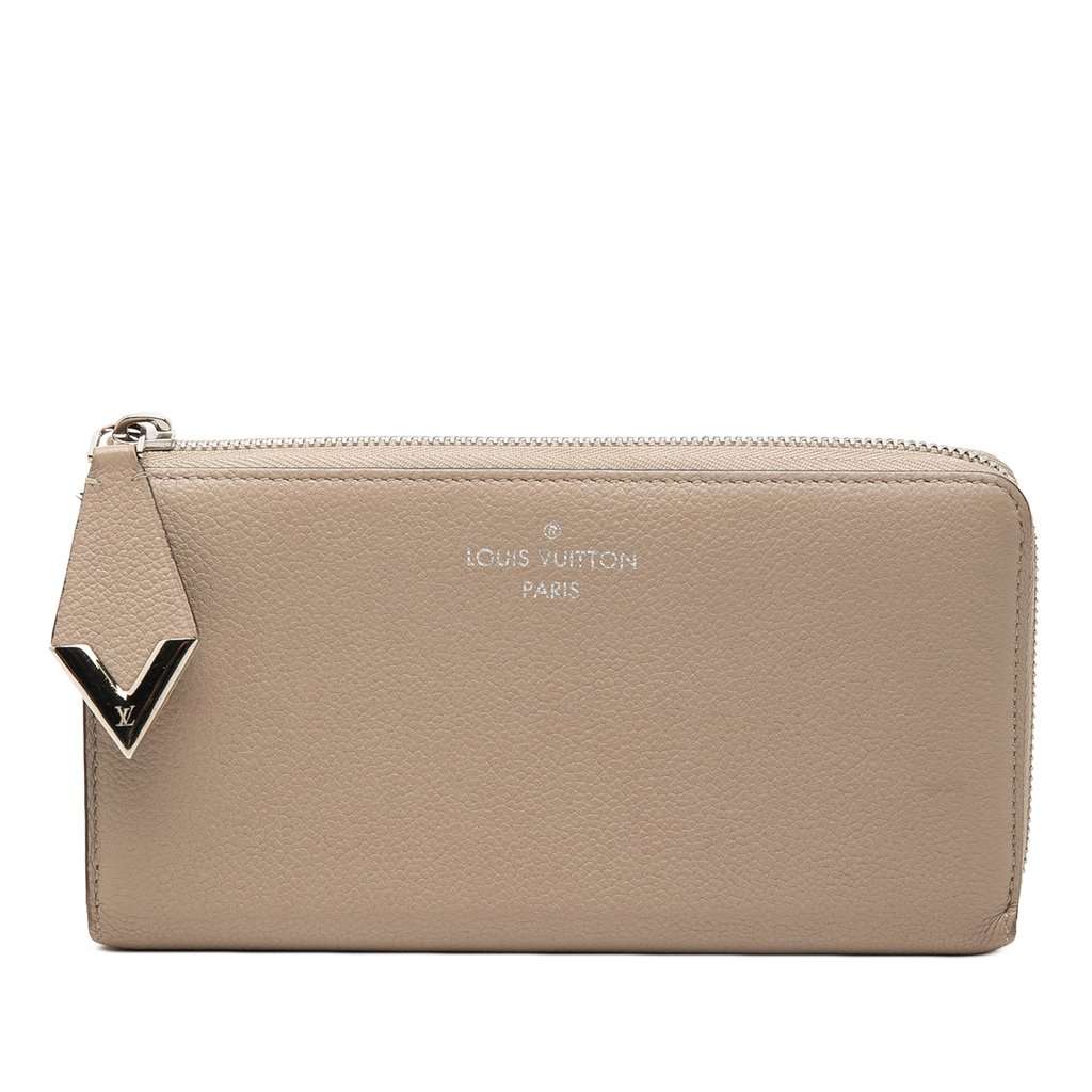 Louis Vuitton Taurillon Comete Wallet Beige Leather Very good condition - Front View
