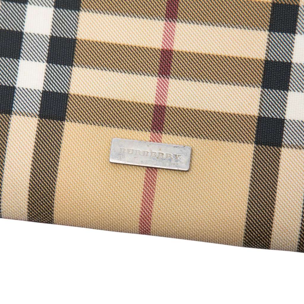 Burberry House Check Coated Canvas Crossbody Beige Very good - Box View