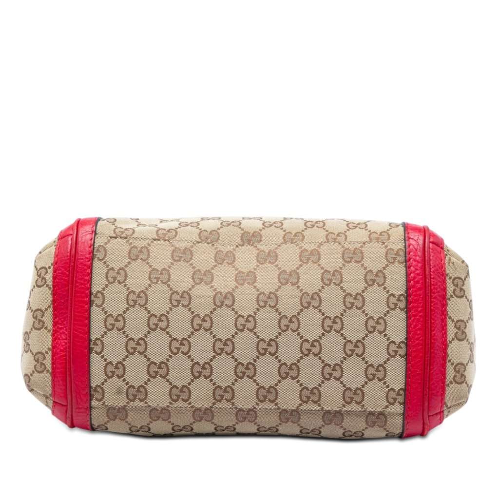 Gucci GG Canvas Bella Flap Satchel Beige Very good - Inside View