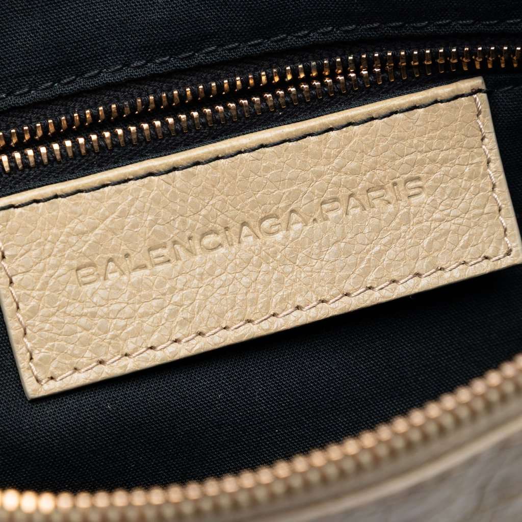 Balenciaga Lambskin Motocross Giant 12 Clutch Beige Leather Very good condition - Box View