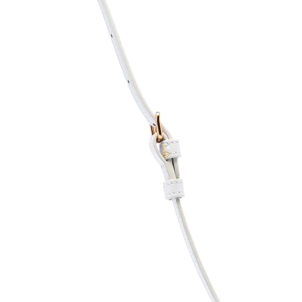 Celine Medium Triomphe Coated Canvas Croque Shoulder Bag White Very good condition - Box View
