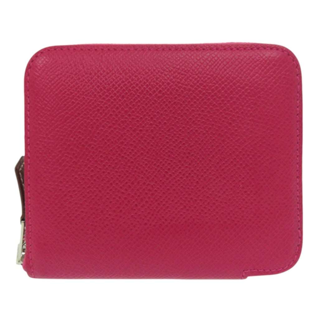 Hermès Epsom Silk in Compact Wallet Pink Leather Very good - Front View