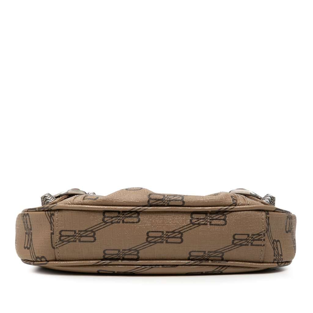 Balenciaga Mini BB Monogram Coated Canvas Le Cagole Satchel Brown Very good condition - Inside View