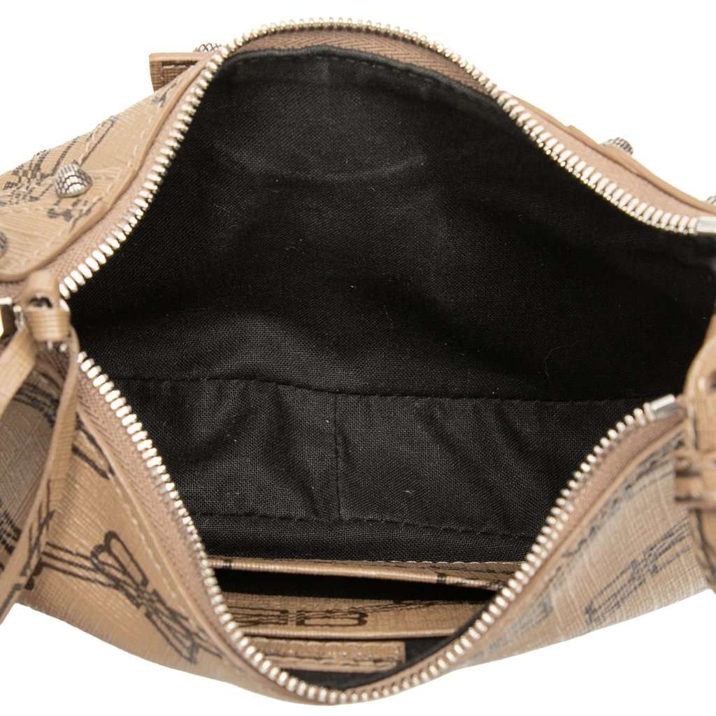 Balenciaga Mini BB Monogram Coated Canvas Le Cagole Satchel Brown Very good condition - Model View