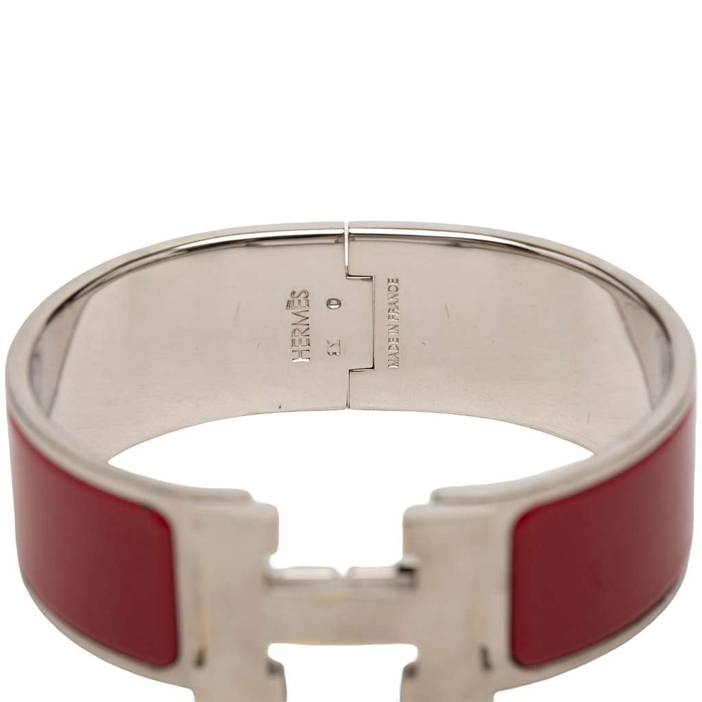 Hermès Wide Enamel Clic Clac H Bracelet GM Red Very good condition - Box View