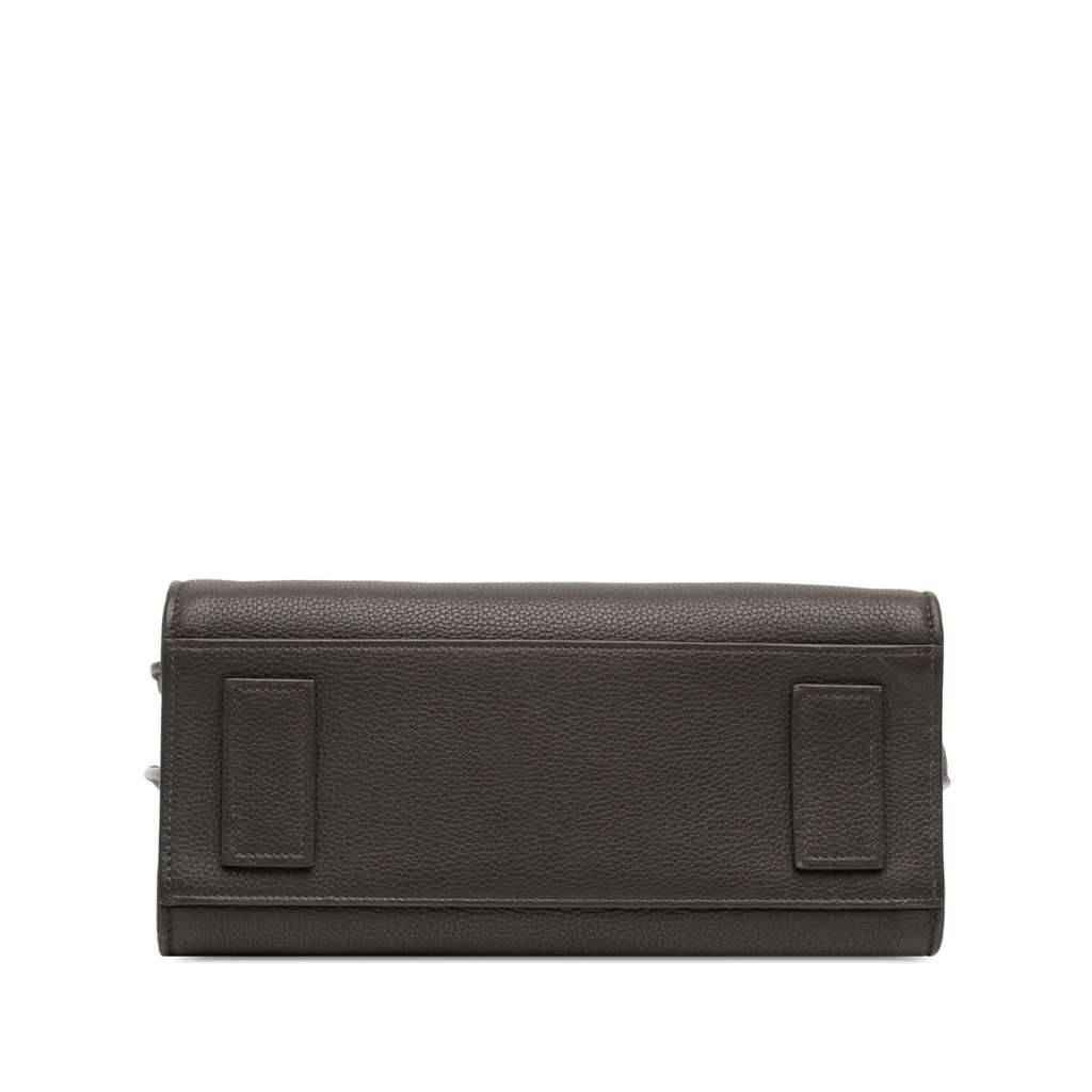 Saint Laurent Baby Grained Calfskin Sac de Jour Satchel Brown Leather Good - Inside View