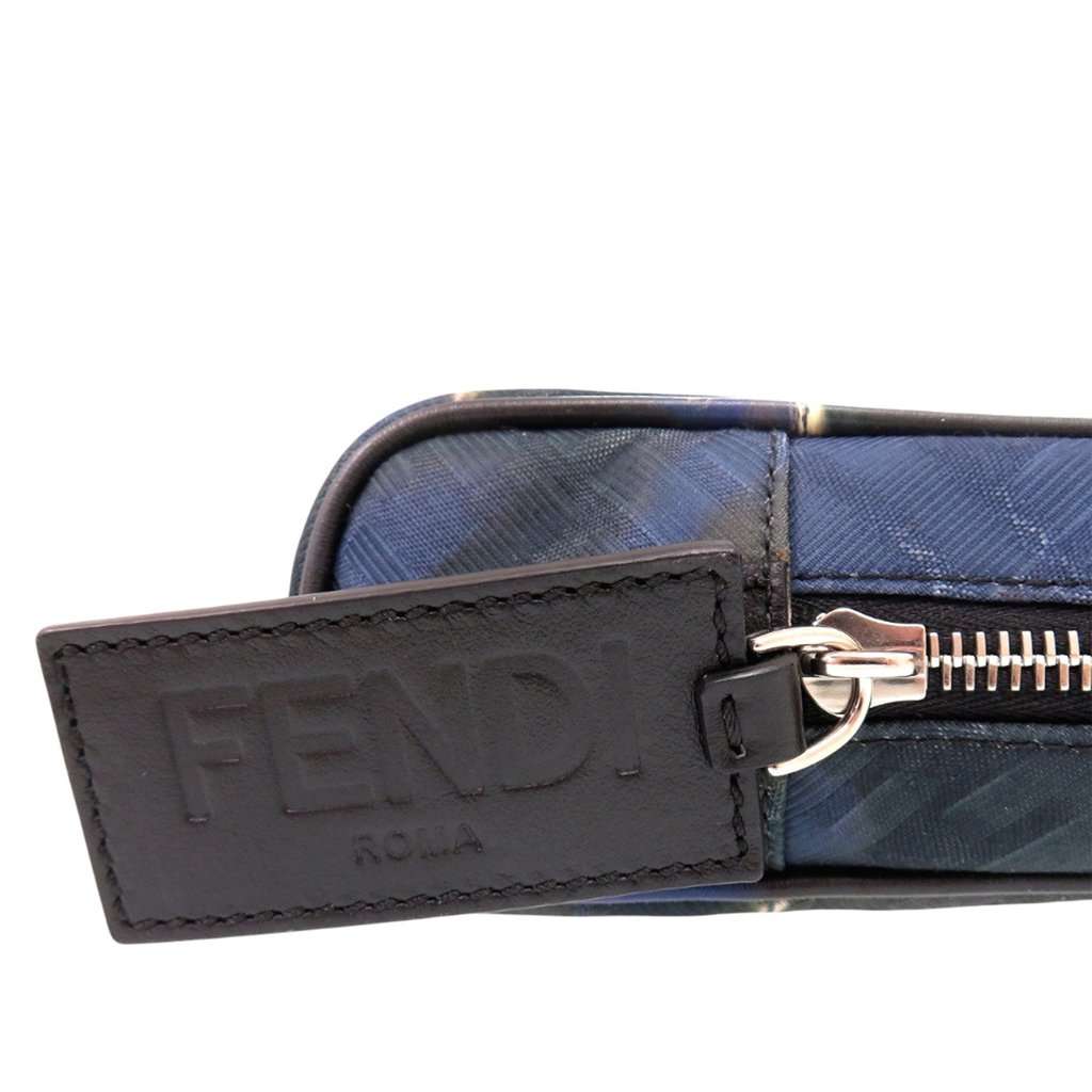 Fendi Zucca Gradient Canvas FF 1974 Toiletry Case Blue Very good - Model View