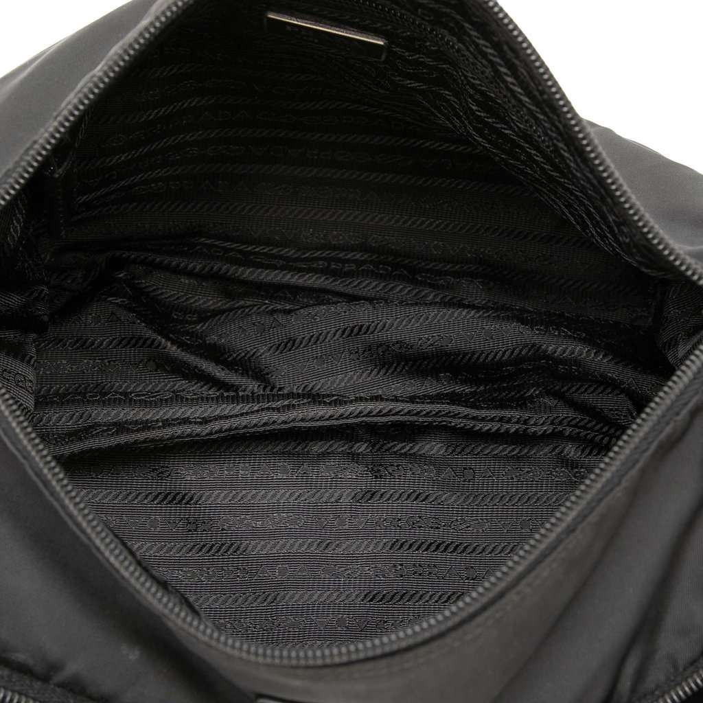 Prada Tessuto Zip Top Crossbody Black Very good condition - Model View