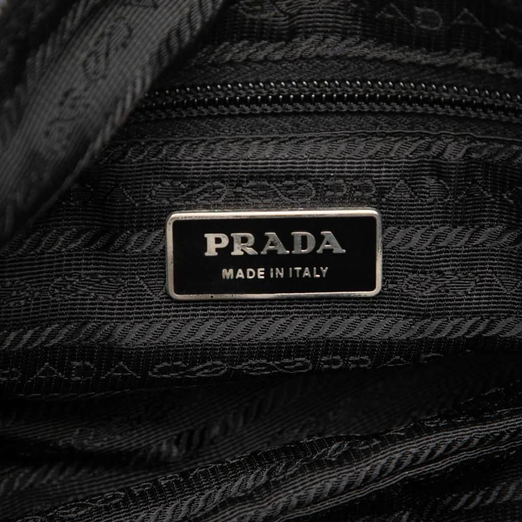 Prada Tessuto Zip Top Crossbody Black Very good condition - Box View