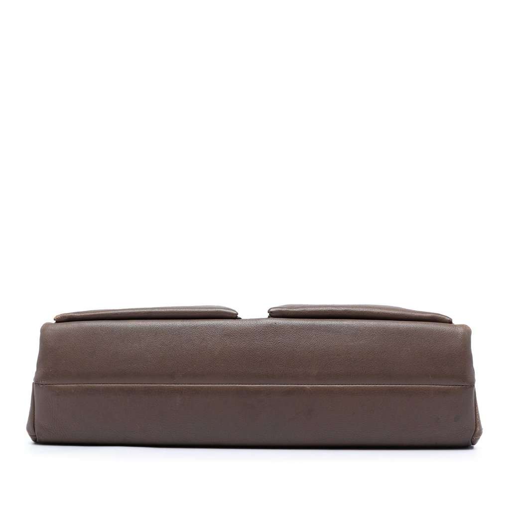 Bottega Veneta Intrecciato Trimmed Nappa Business Bag Brown Leather Very good condition - Inside View