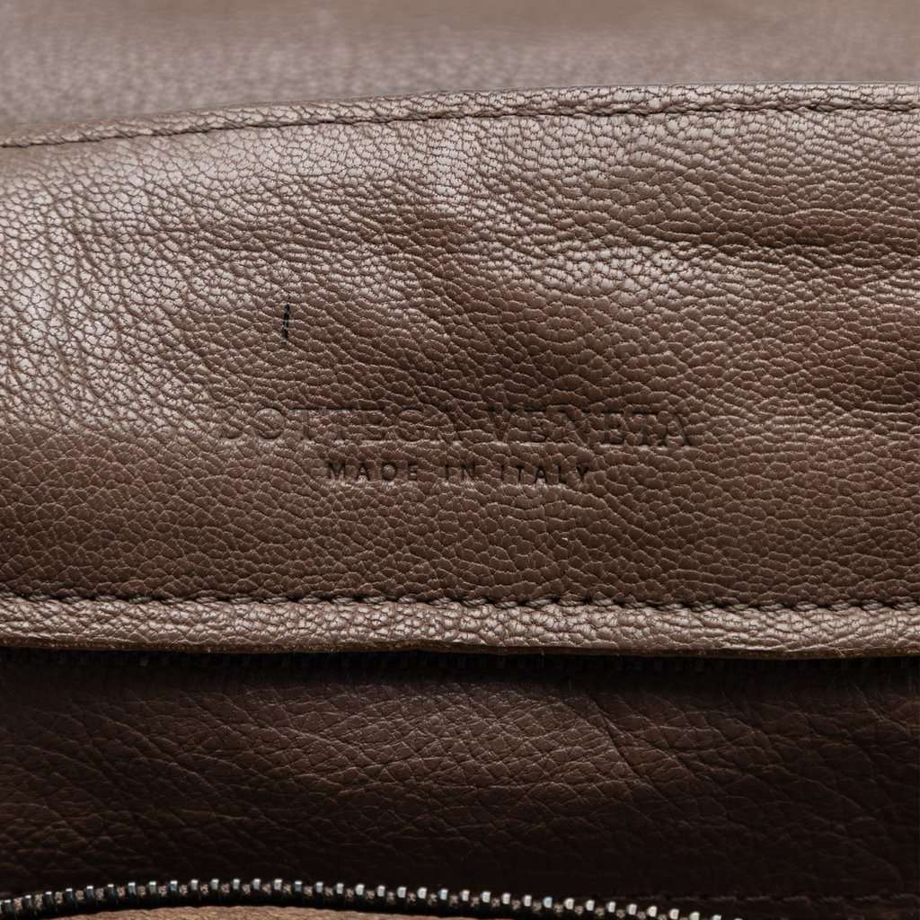 Bottega Veneta Intrecciato Trimmed Nappa Business Bag Brown Leather Very good condition - Box View