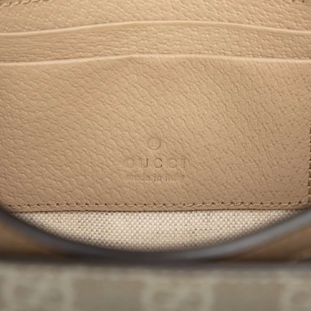 Gucci Mini GG Supreme Interlocking G Crossbody Beige Very good - Box View