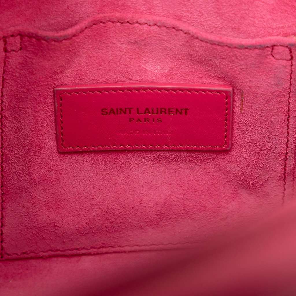 Saint Laurent Nano Leather Sac De Jour Satchel Pink Leather Very good - Box View
