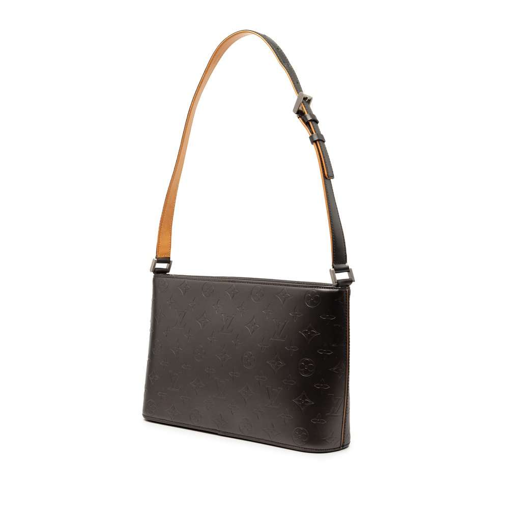 Louis Vuitton Monogram Mat Alston Black Leather Very good condition - Back View