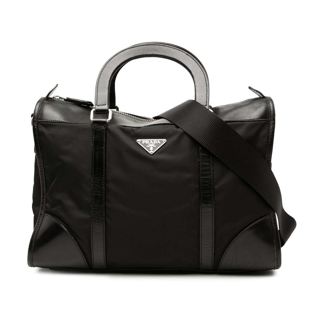 Prada Tessuto Top Handle Bag Black Very good condition - Front View