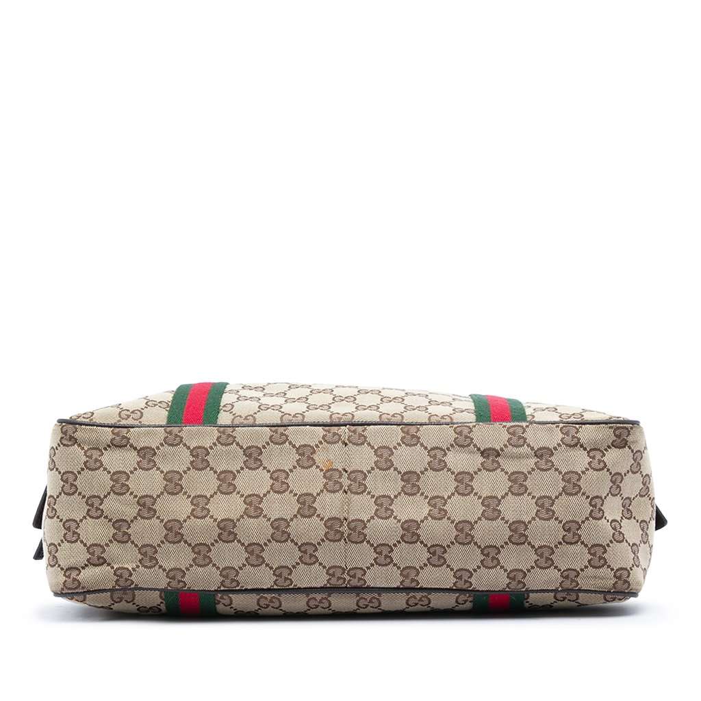 Gucci GG Canvas Web Business Bag Beige Very good - Inside View
