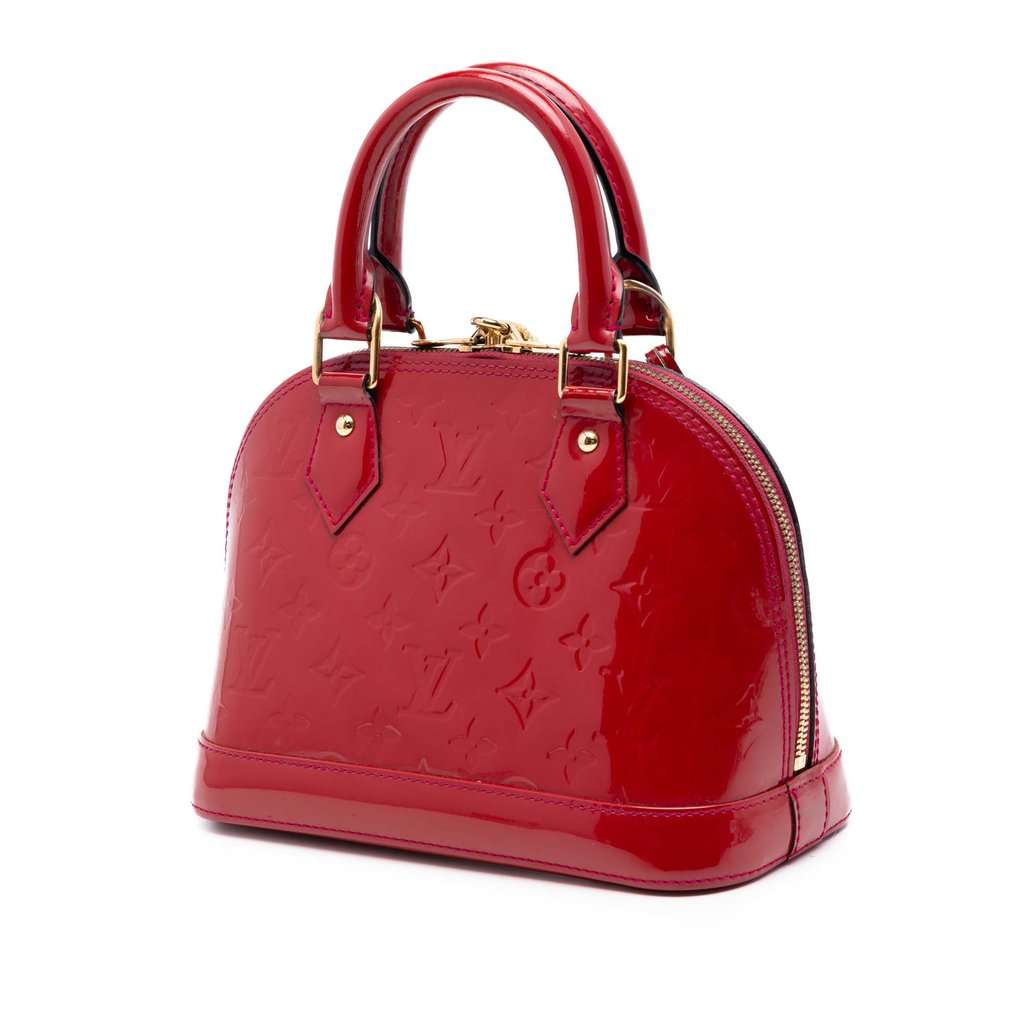 Louis Vuitton Monogram Vernis Alma BB Red Leather Very good - Back View