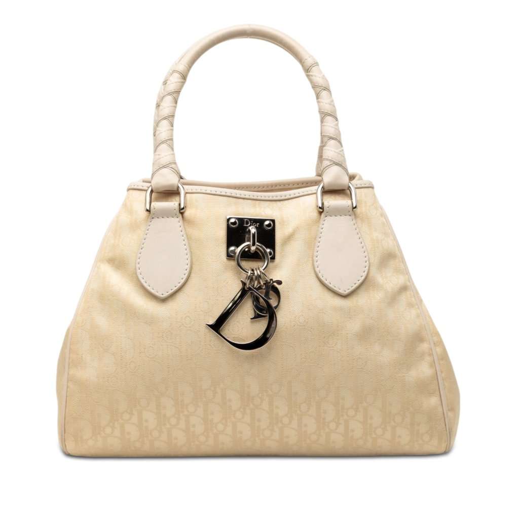 Dior Small Diorissimo Trotter Canvas Lovely Charm Tote Brown Very good condition - Front View
