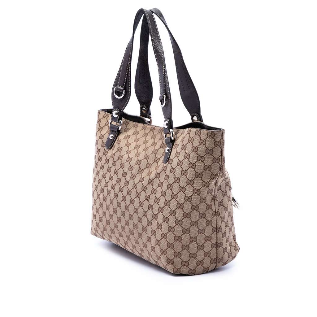 Gucci GG Canvas Icon Bit Tote Beige Very good - Back View