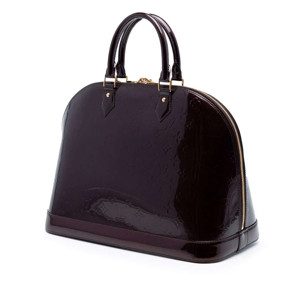 Louis Vuitton Monogram Vernis Alma GM Purple Leather Very good condition - Back View