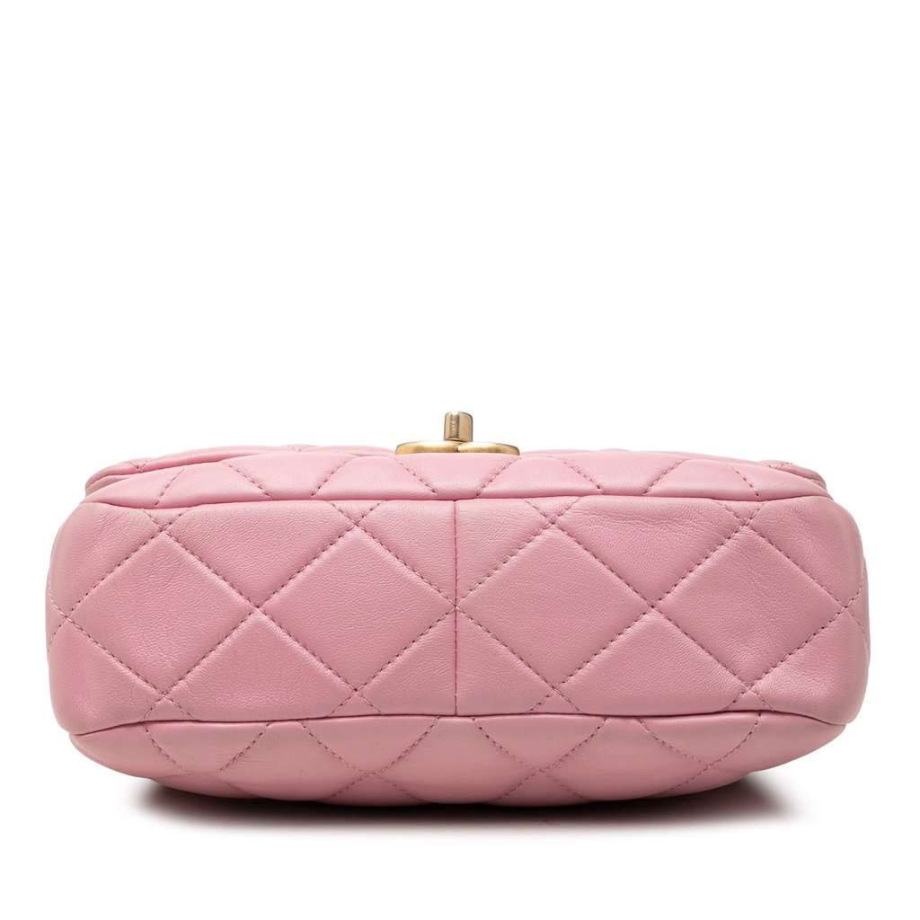 Chanel Small Quilted Lambskin Candy Chain Flap Pink Leather Very good - Inside View