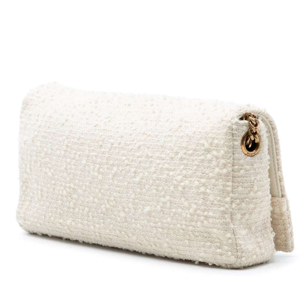 Saint Laurent Tweed Monogram Kate 99 Tassel Bag White Very good condition - Back View