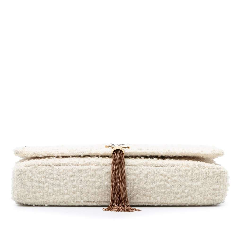 Saint Laurent Tweed Monogram Kate 99 Tassel Bag White Very good condition - Inside View