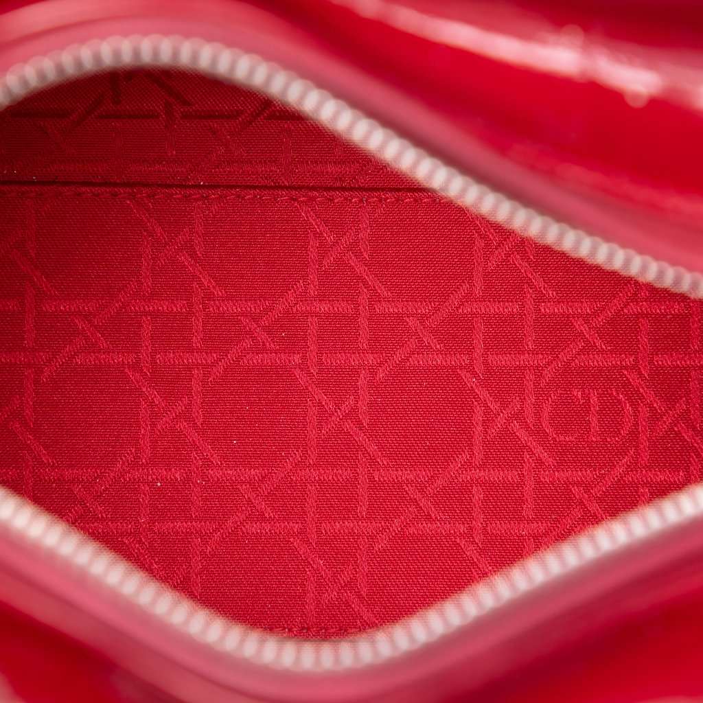 Dior Medium Patent Cannage Lady Dior Red Leather Very good condition - Model View