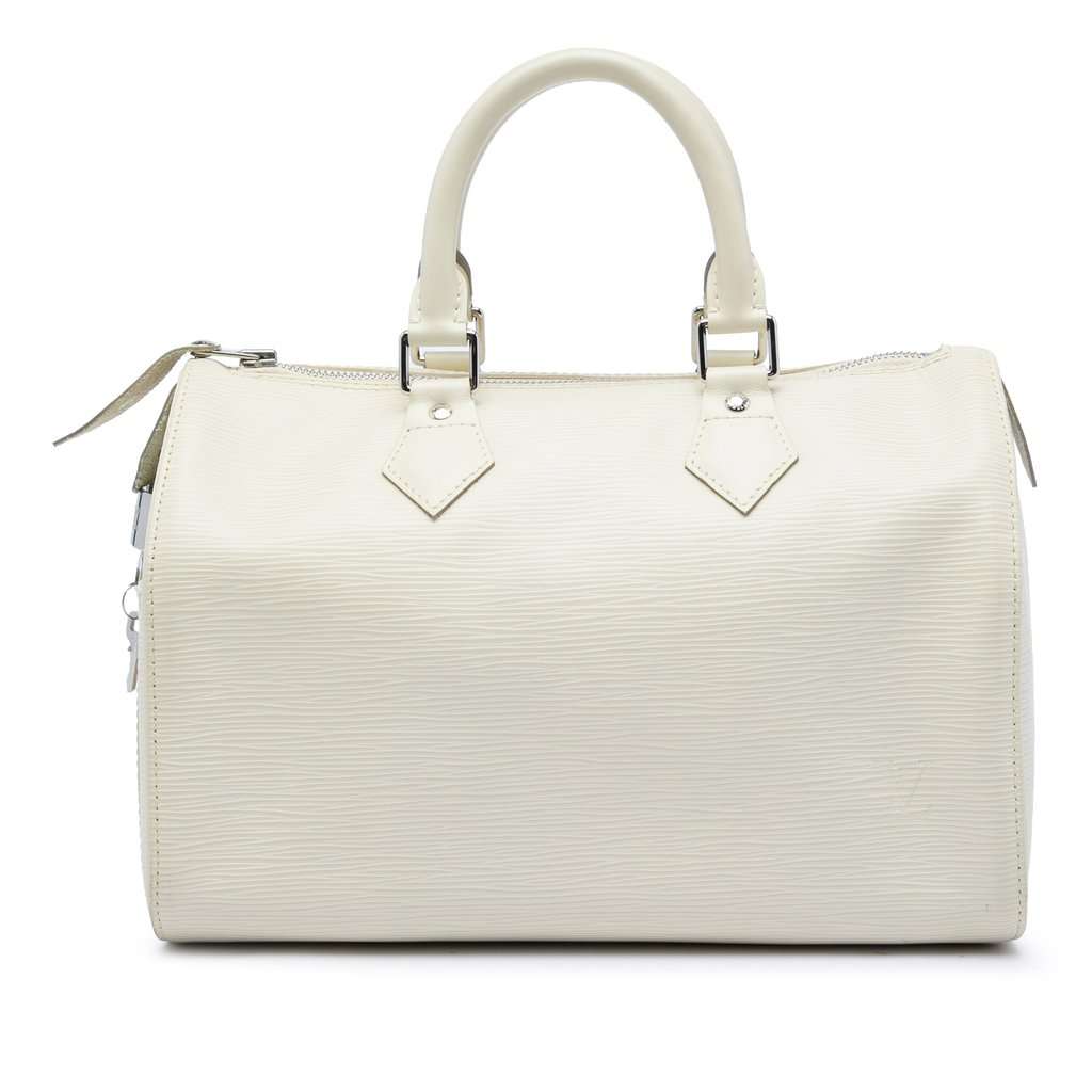 Louis Vuitton Epi Speedy 30 White Leather Very good - Front View