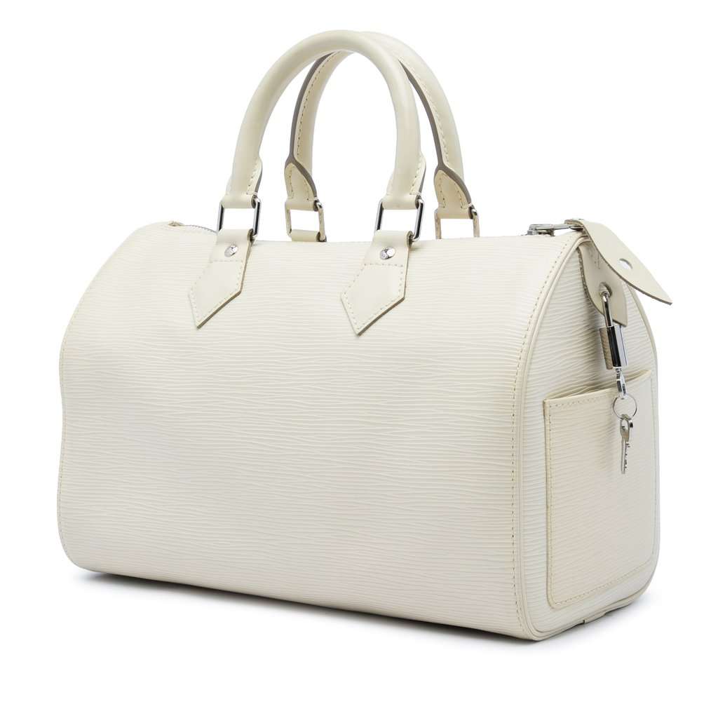 Louis Vuitton Epi Speedy 30 White Leather Very good - Back View