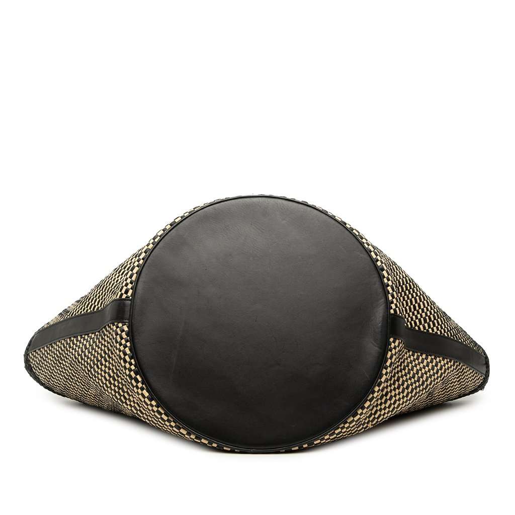 Saint Laurent Medium Raffia Panier Basket Shopper Tote Beige Very good condition - Inside View