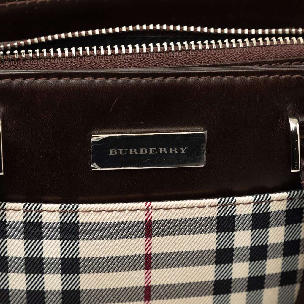 Burberry House Check Canvas Handbag Beige Very good condition - Box View