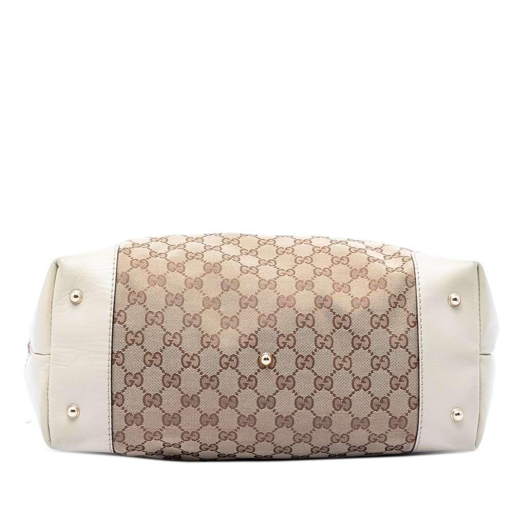 Gucci GG Canvas Heart Bit Tote Beige Very good - Inside View