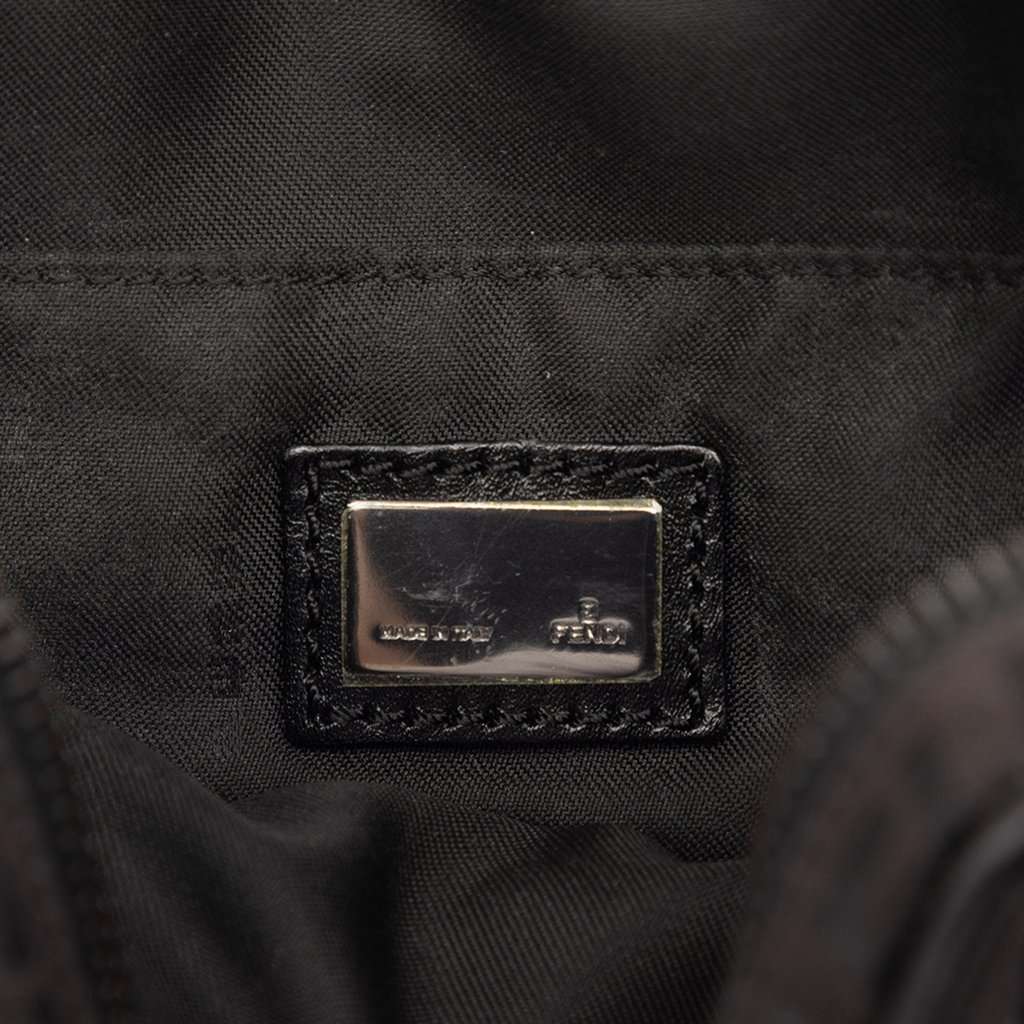 Fendi Zucchino Canvas Crossbody Black Very good condition - Box View