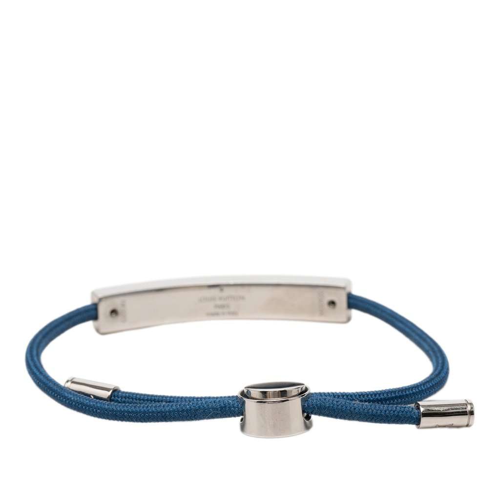 Louis Vuitton Nylon and Brass LV Space Bracelet Blue Very good condition - Inside View