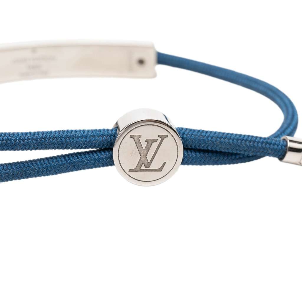 Louis Vuitton Nylon and Brass LV Space Bracelet Blue Very good condition - Model View