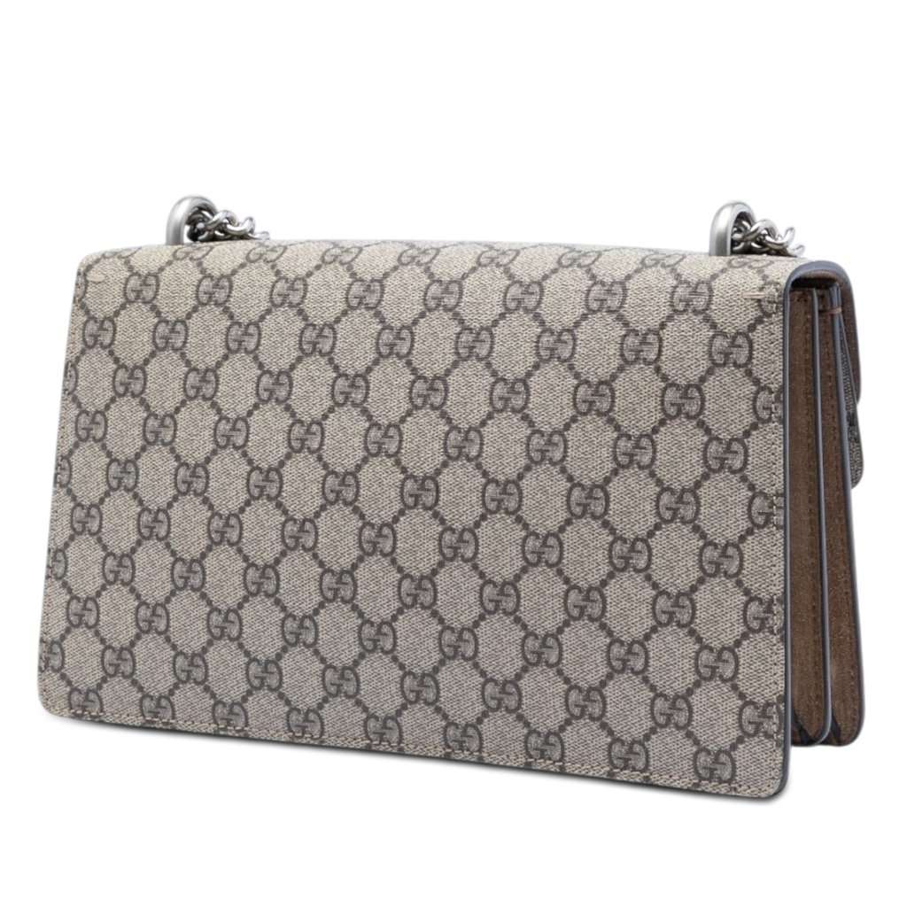 Gucci Medium GG Supreme Dionysus Shoulder Bag Beige Very good condition - Back View