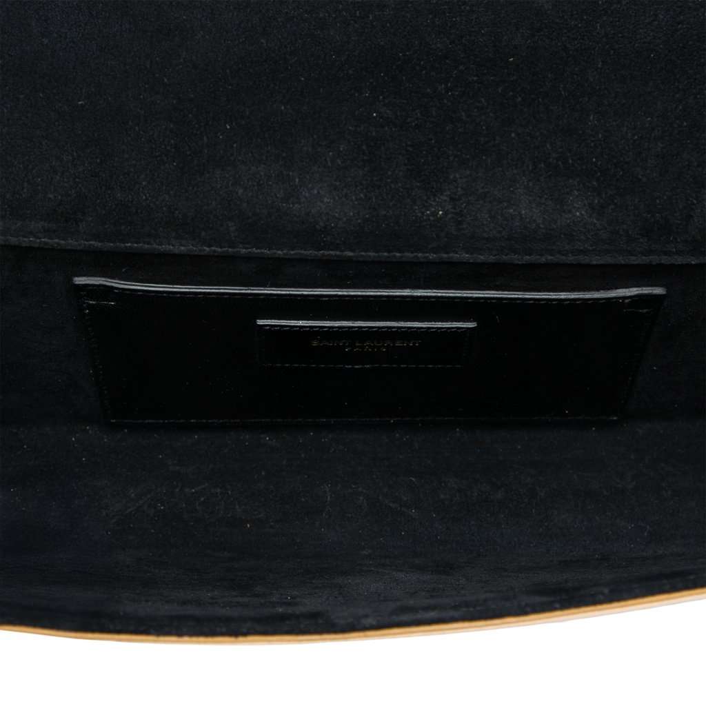 Saint Laurent Metallic Calfskin Cassandre Clutch Gold Leather Very good - Model View