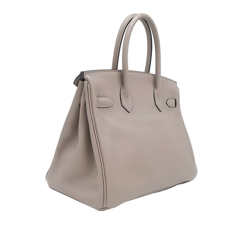 Hermès Clemence Birkin Retourne 30 Brown Leather Very good - Back View