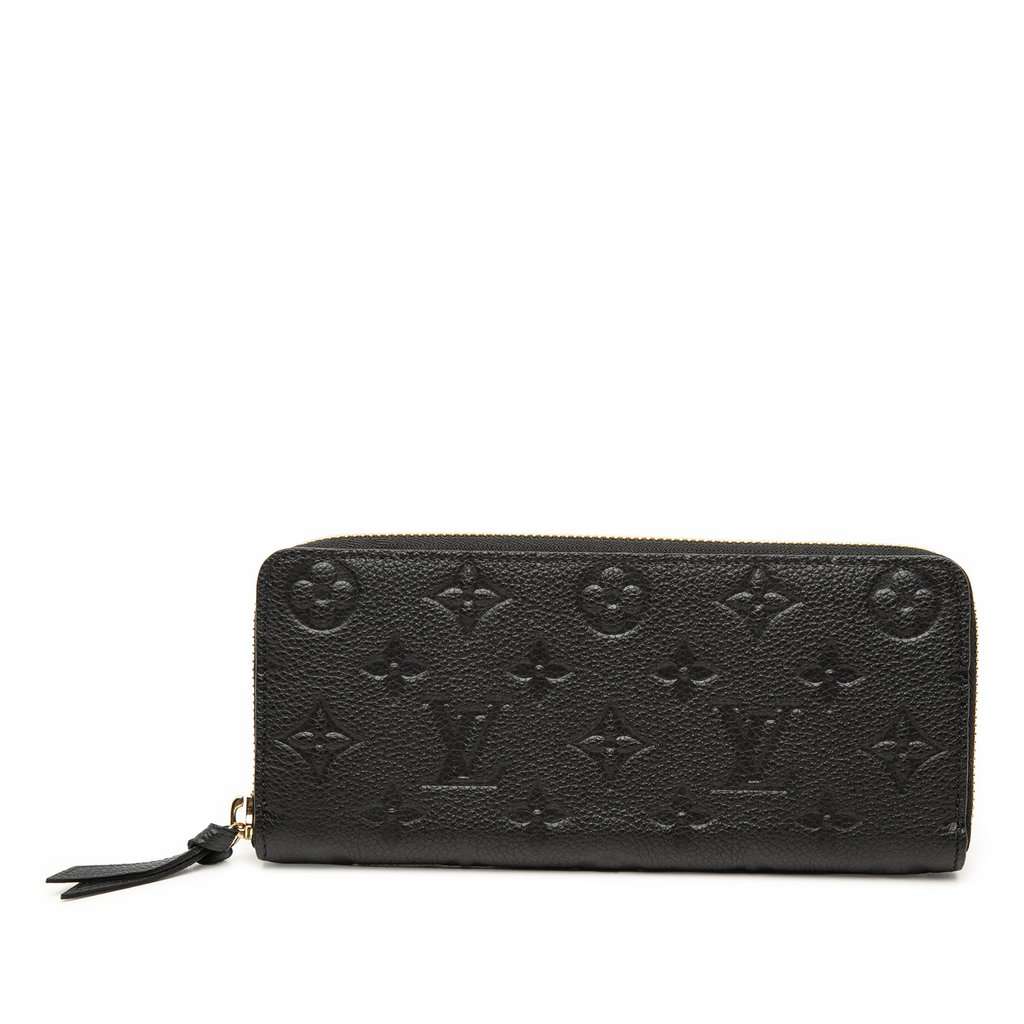 Louis Vuitton Monogram Empreinte Zippy Long Wallet Black Leather Very good condition - Front View