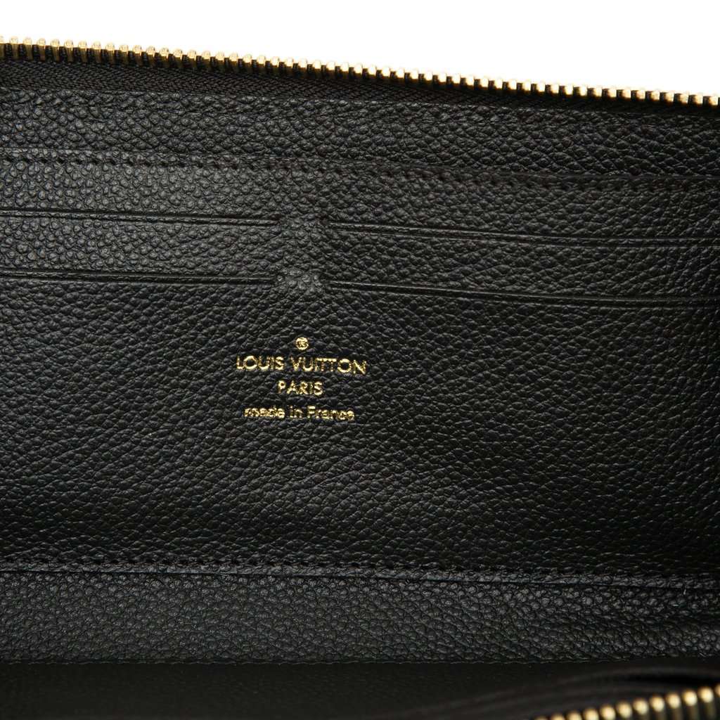 Louis Vuitton Monogram Empreinte Zippy Long Wallet Black Leather Very good condition - Model View