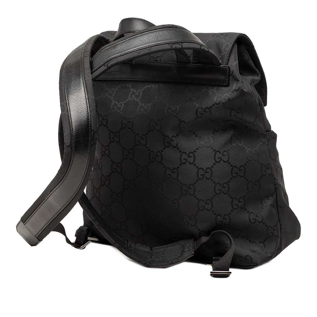 Gucci GG Nylon Backpack Black Very good - Back View
