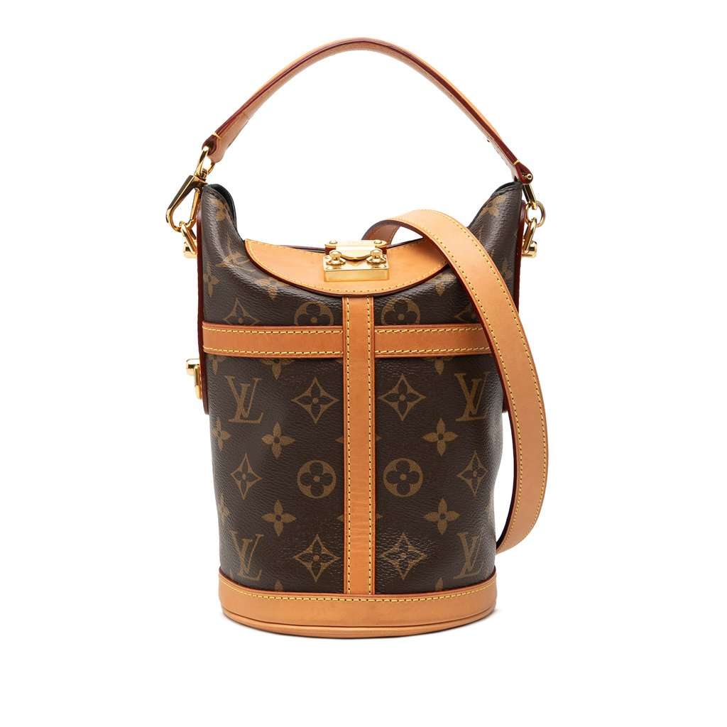 Louis Vuitton Monogram Duffle Bucket Bag Brown Very good condition - Front View