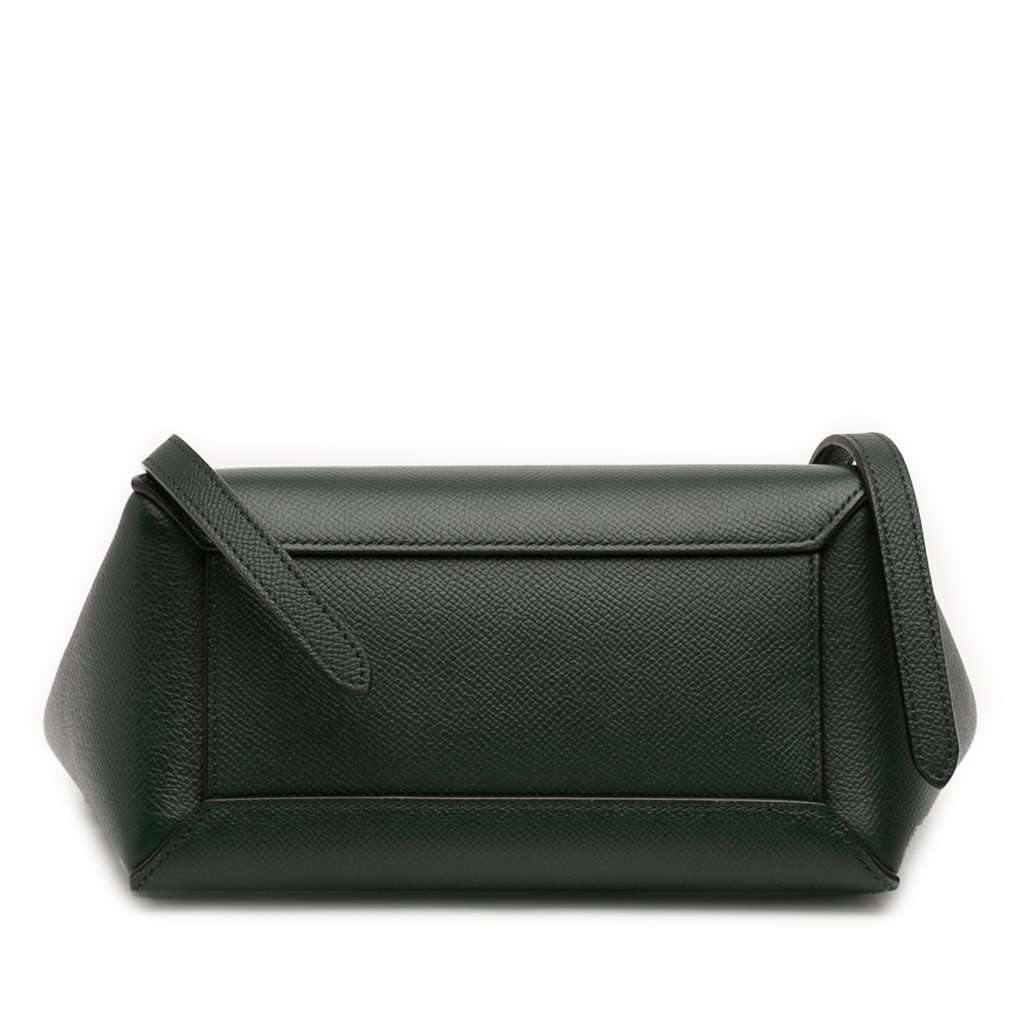 Celine Nano Grained Calfskin Belt Bag Green Leather Very good condition - Inside View