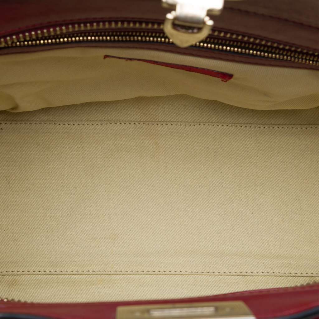 Valentino Medium Leather Rockstud Double Handle Tote Red Leather Very good - Model View