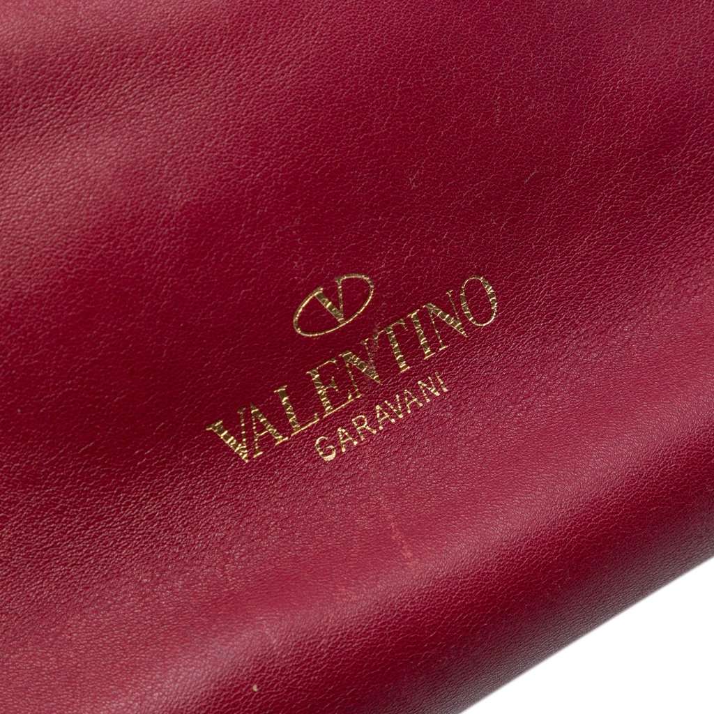 Valentino Medium Leather Rockstud Double Handle Tote Red Leather Very good - Box View