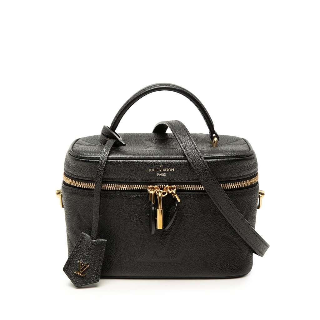 Louis Vuitton Monogram Giant Empreinte Vanity PM Black Leather Very good - Front View
