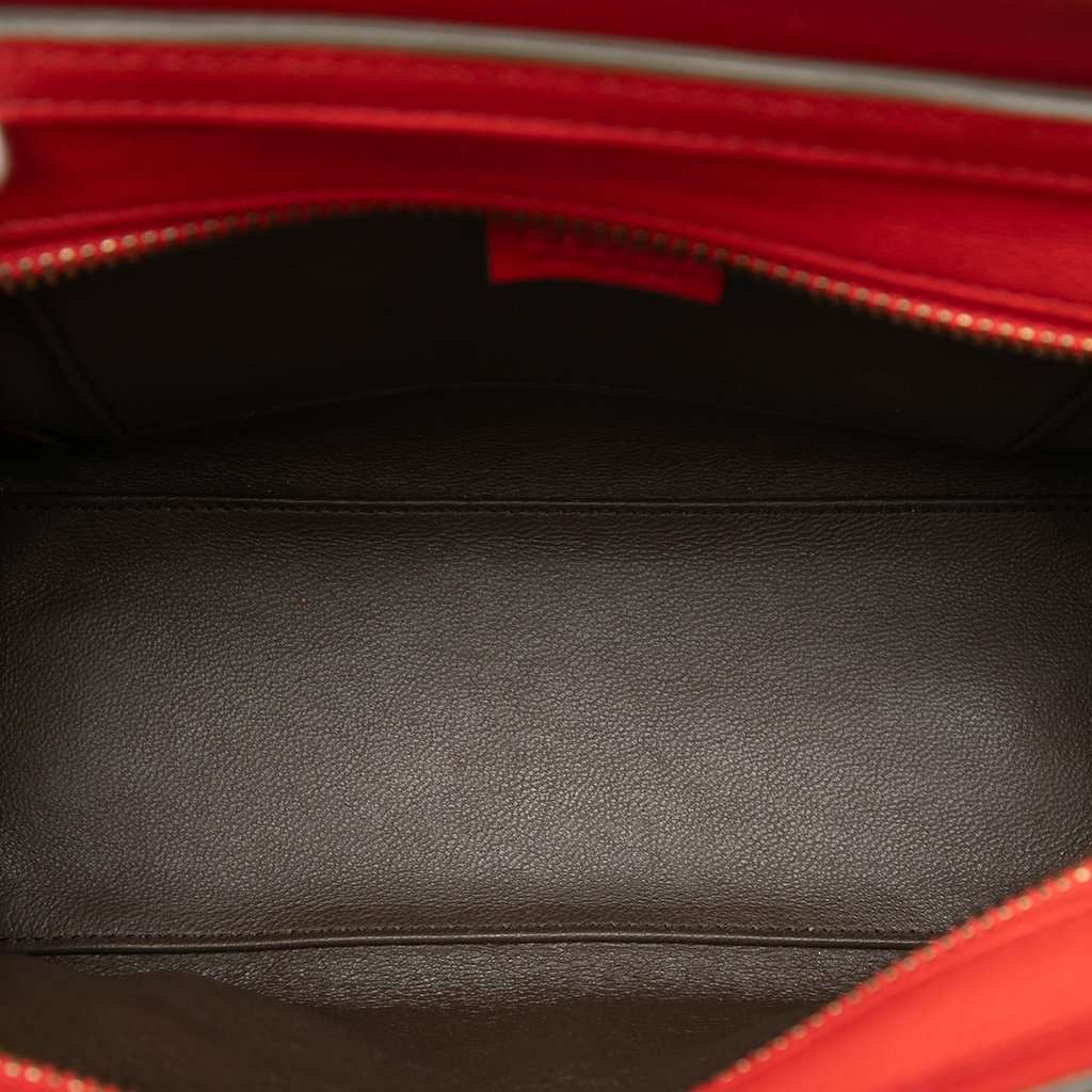 Celine Nano Bicolor Leather Luggage Tote Red Leather Very good condition - Model View
