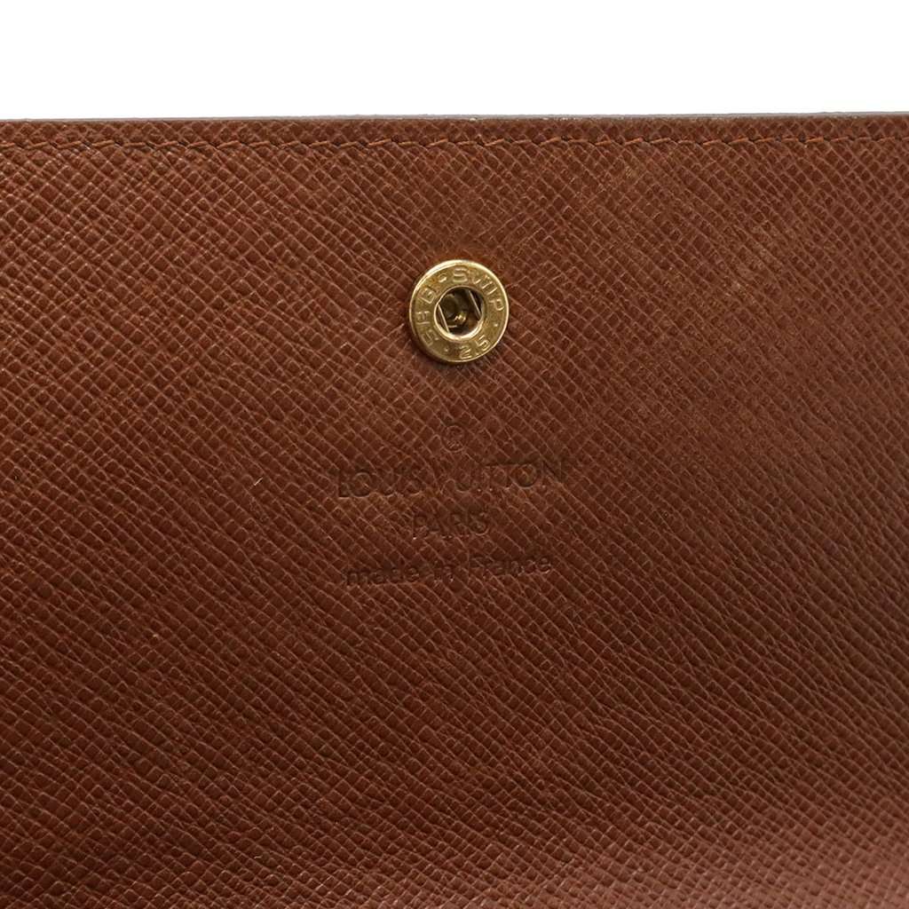 Louis Vuitton Monogram Porte Monnaie Credit Long Wallet Brown Very good - Box View